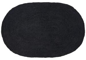 Fekete jutaszőnyeg 160 x 230 cm DEMIRCI