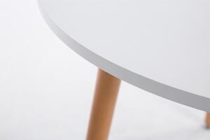 Ansgar fehér kerek étkezőasztal 80 cm átmérővel - 2 variáns
