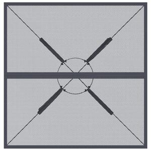 VidaXL antracitszürke acélhálós kerti asztal 80x80x72,5 cm