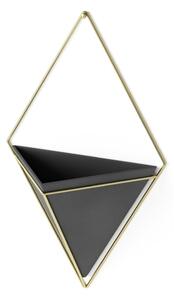 Umbra Trigg Geometrikus Fali Virágtartó Kerámia Fekete-Arany 470752-1137