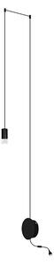 King Home Flusso Wall LED Fali Lámpa Szatén Üveg Fekete Minimál