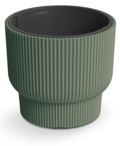 Milly Bordázott Kültéri Virágtartó Fenyőzöld 29,9 cm, 4db-os csomag