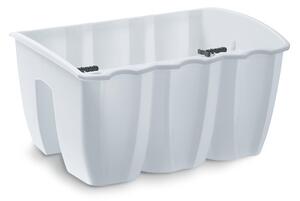 Crown Erkélyrögzítős Virágtartó Láda Fehér 39 cm, 10db-os csomag