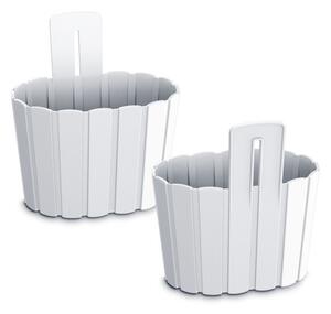 Boardee Wall Fali Virágtartó Fehér 19,4 cm, 5db-os csomag