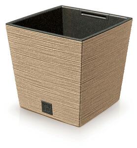Furu Square Alacsony ECO Fa Hatású Virágtartó - Natúr - 29,5 cm, 5db-os csomag