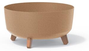 Gracia Low ECO Wood Natúr Kaspó Fa Lábakkal 38 cm, 5db-os csomag