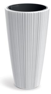 Oro Bordázott Magasított Kaspó Fehér 39 cm, 3db-os csomag