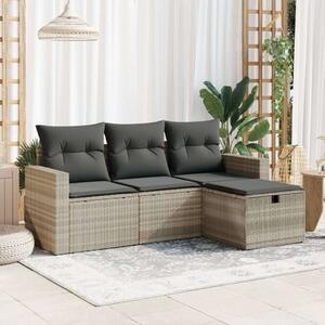 VidaXL Polyrattan Kerti Ülőgarnitúra - 4 részes