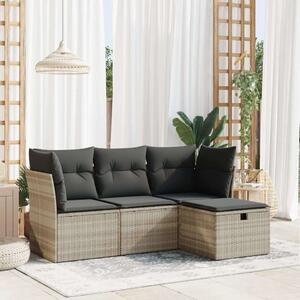 VidaXL Polyrattan Kerti Ülőgarnitúra - 4 részes