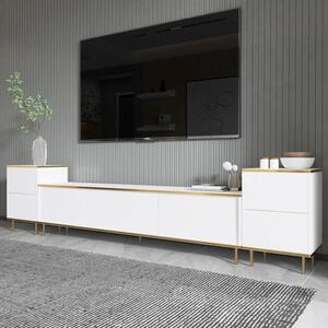 TV szekrény Imaj - White, Gold