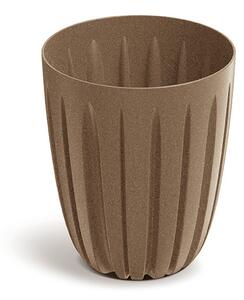 Wario ECO Wood Bordázott Természetes Virágcserép, 5db-os csomag