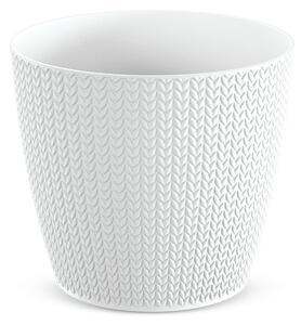 Wheaty Kötött Mintás Virágcserép Fehér 15,7 cm, 10db-os csomag