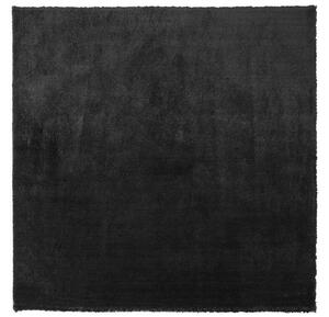 Hangulatos Hosszú Szőrű Fekete Szőnyeg 200 x 200 cm EVREN