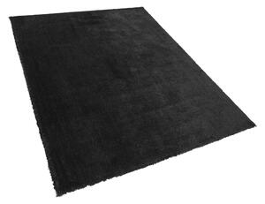 Fekete hosszú szálú szőnyeg 140 x 200 cm EVREN