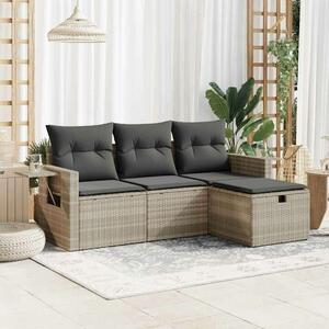VidaXL Polyrattan Kerti Ülőgarnitúra - 4 részes