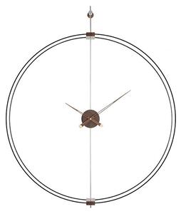 King Home Doble Ring 90 Minimál Acél Falióra Fa Mutatókkal