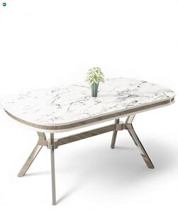 Olya - White Marble, Chrome