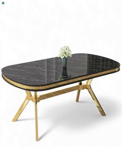 Olya - Black Marble, Gold