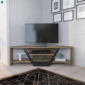 Hanah Home TV állvány Walnut Black Sares - dió, fekete
