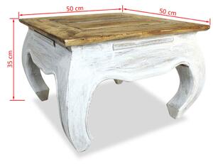 VidaXL tömör újrahasznosított fa dohányzóasztal 50 x 50 x 35 cm