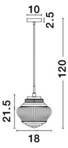 Nova Luce NL 838182 NORD 1 ágú függeszték lámpa