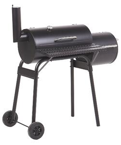 Faszén grill KATLA smokerrel Fém Fekete
