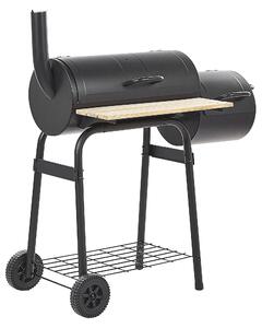Faszén grill SATAH smokerrel Fém Fekete