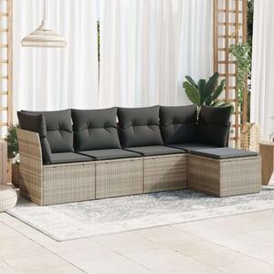 VidaXL Polyrattan Kerti Ülőgarnitúra - 5 részes