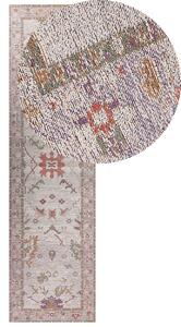 Bézs pamut futószőnyeg 80 x 300 cm YANOBA