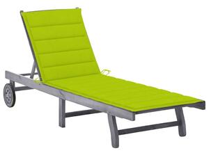 VidaXL Akácfa Napozóágy - 200cm - Szürke