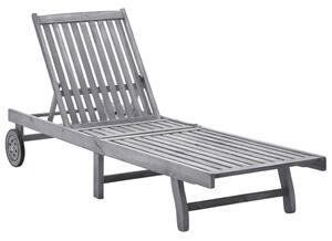 VidaXL Akácfa Napozóágy - Szürke - 199cm