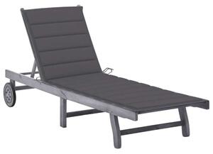 VidaXL Akácfa Napozóágy - Szürke - 200cm