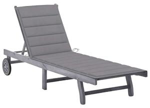 VidaXL Akácfa Napozóágy - Szürke - 200cm