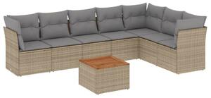 VidaXL Polyrattan Kerti Ülőgarnitúra - 8 részes - Bézs