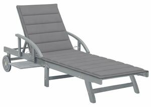 VidaXL Akácfa Napozóágy - Szürke - 200cm