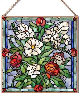 Stained-Glass-Floral-8 üvegkép, falikép