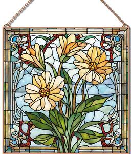 Stained-Glass-Flower-13 üvegkép, falikép