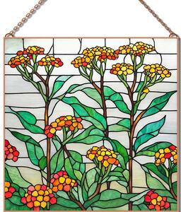 Stained-Glass-Lantana-3 üvegkép, falikép