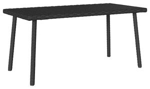 VidaXL téglalap fekete polyrattan kerti dohányzóasztal 80x40x37cm