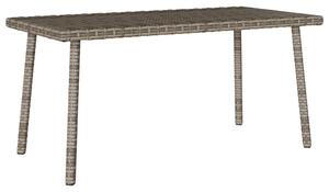 VidaXL téglalap szürke polyrattan kerti dohányzóasztal 80x40x37cm