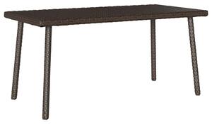 VidaXL téglalap barna polyrattan kerti dohányzóasztal 80x40x37cm