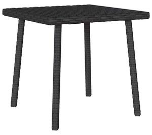 VidaXL téglalap fekete polyrattan kerti dohányzóasztal 40x40x37 cm