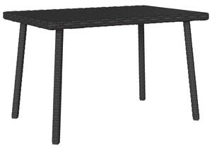 VidaXL téglalap fekete polyrattan kerti dohányzóasztal 60x40x37cm
