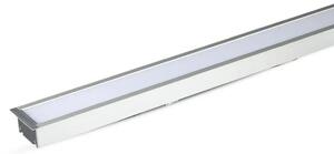 V-TAC ezüst 7 cm széles süllyeszthető lineáris LED lámpa 121cm 40W természetes fehér - SKU 21380