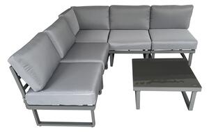 Modern Lima Corner kerti sarok 5 fő részére Garden Point antracit
