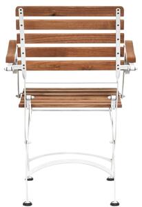 PARKLIFE összecsukható karfás szék, natúr-fehér