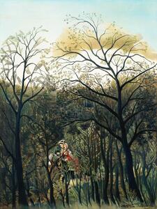 Festmény reprodukció Rendezvous in the Forest - Henri Rousseau, (30 x 40 cm)