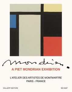 Festmény reprodukció Illustration Special Edition Piet Mondrain Exhibition (No. 3027) - Piet Mondrian, (30 x 40 cm)
