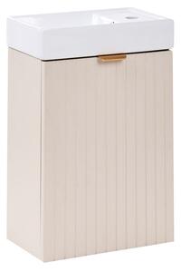 Fürdőszobai faliszekrény mosdóval JUNDAIRA 40 cm Bézs