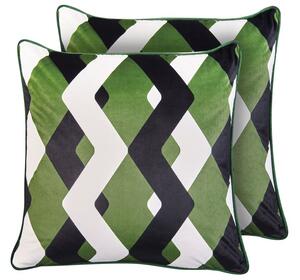 Kültéri díszpárna kétdarabos szettben SWAY Geometrikus mintás 45 x 45 cm Színes